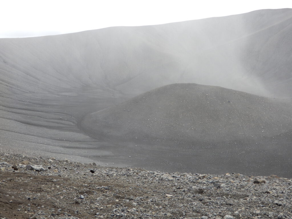 Hverfjall-krater IJsland
